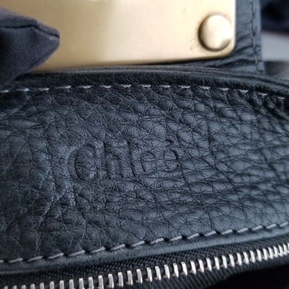 CHLOE Beautiful  Black heavy Leather purse - Picture 11 of 16
